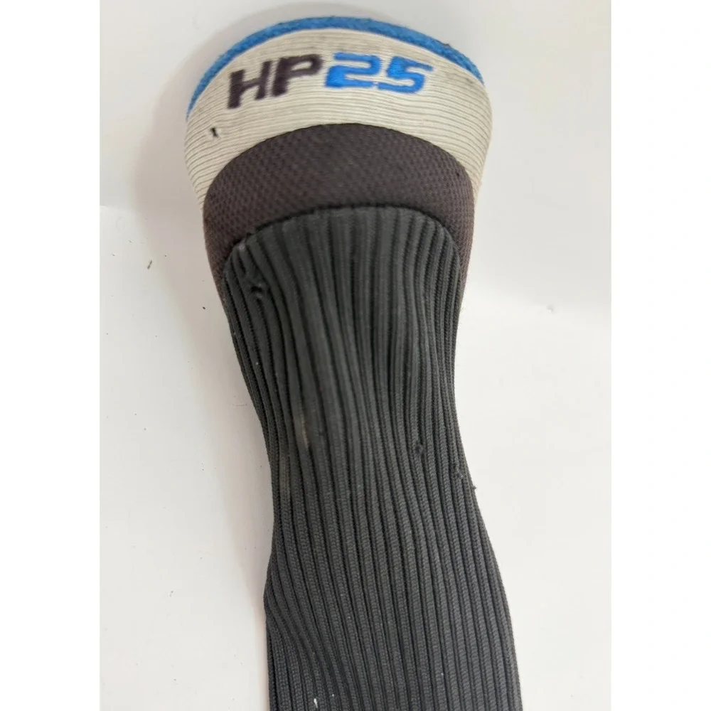 Tour Edge HP25 4 Hybrid Golf Club Headcover Black Silver Blue Trim 4H Knit Sock